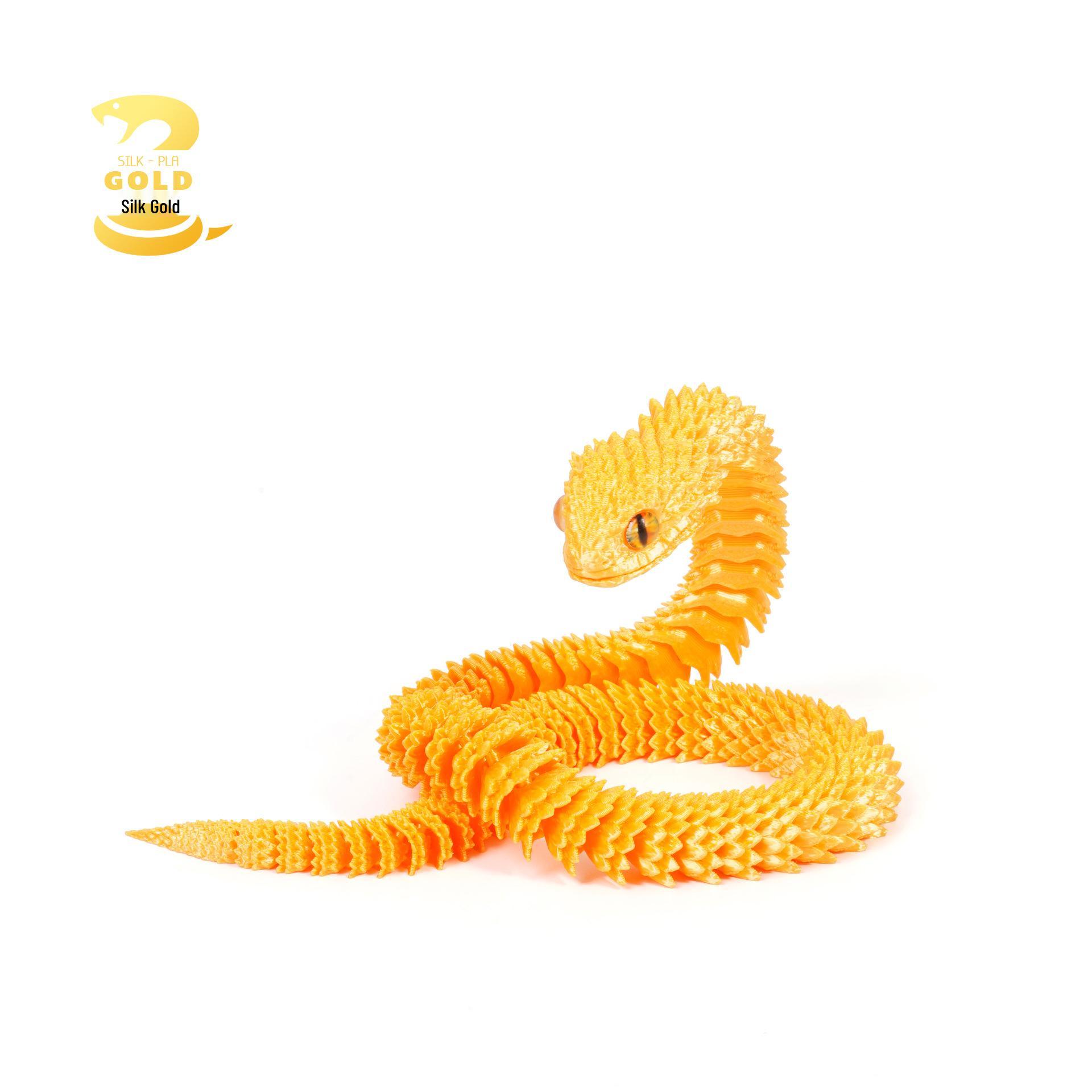 

3D Printed Articulated Viper Snake Toy - Full-Body Simulation Figurine, Ideal Children s Gift 30cm