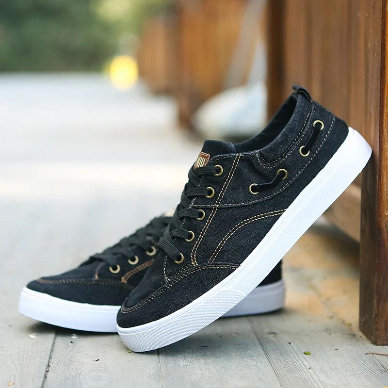 Fashion Men's Canvas Shoe Denim Mens Casual Shoes Sports Non-slip Flat Man Spring Summer Walking Vulcanized Sneakers Zapatos Para Hombre