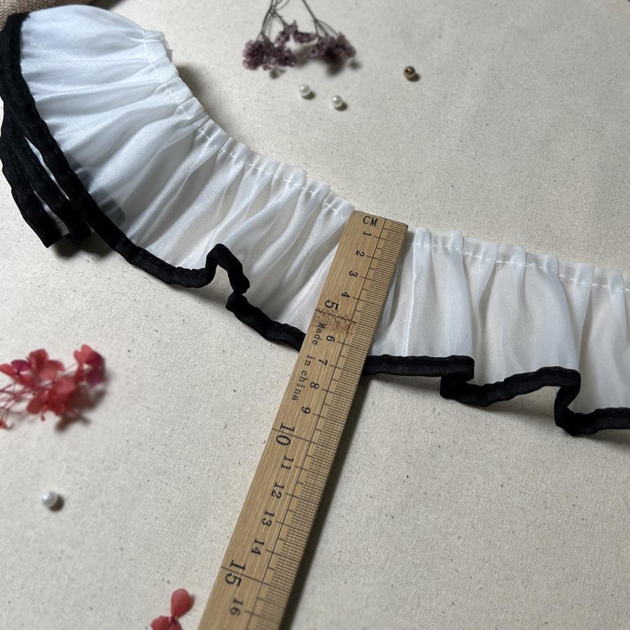 

3 метра/лот 6,8 см шириной ручная работа DIY белый плиссированный подол юбки декоративная одежда кружевная отделка аксессуары 3Meters белый