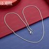 925 Sterling Silver Wedding Jewelry Necklace 2mm 16-30 Inch