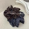 Korean Style High-End Plaid Hair Tie for Women - Versatile Hair Rope for Low Ponytails and Buns