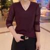 2026 Spring/Autumn Women's Rhinestone Knit Cardigan & Long Sleeve V-neck T-shirt