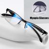 New Business Computer Short Sight Glasses for Men Women Finished Blue Light Blocking Minus Eyewear Diopter Eyeglasses 0 To -6.0