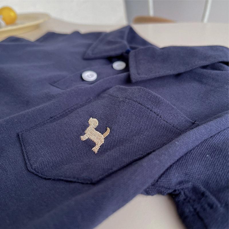Boys Summer Outfit Set Baby Summer Thin Short Sleeve Polo Two Piece Short Style Short Children's Clothing