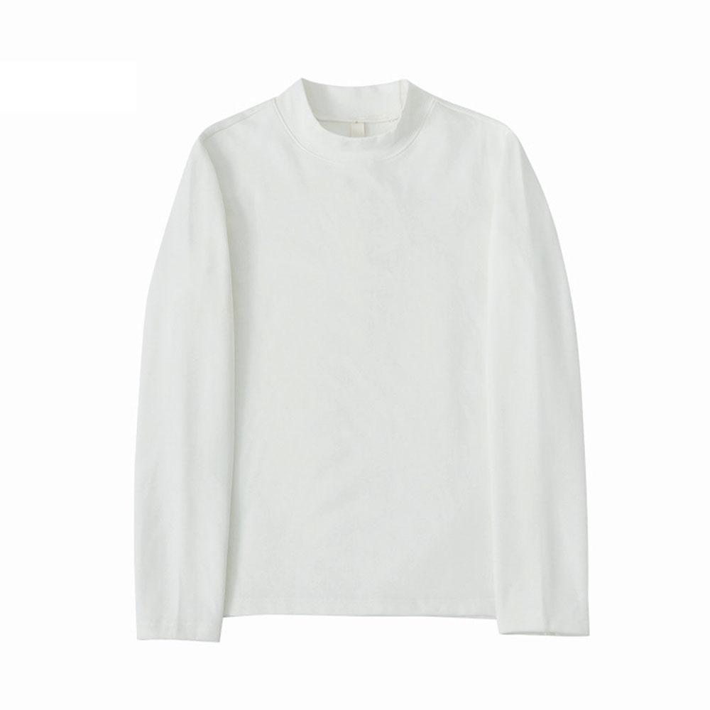 Men's Winter Thick Long Sleeve T-Shirts Half Sweater Pullovers Undershirt Fashion Streetwear Korean Autumn Clothes Women Man