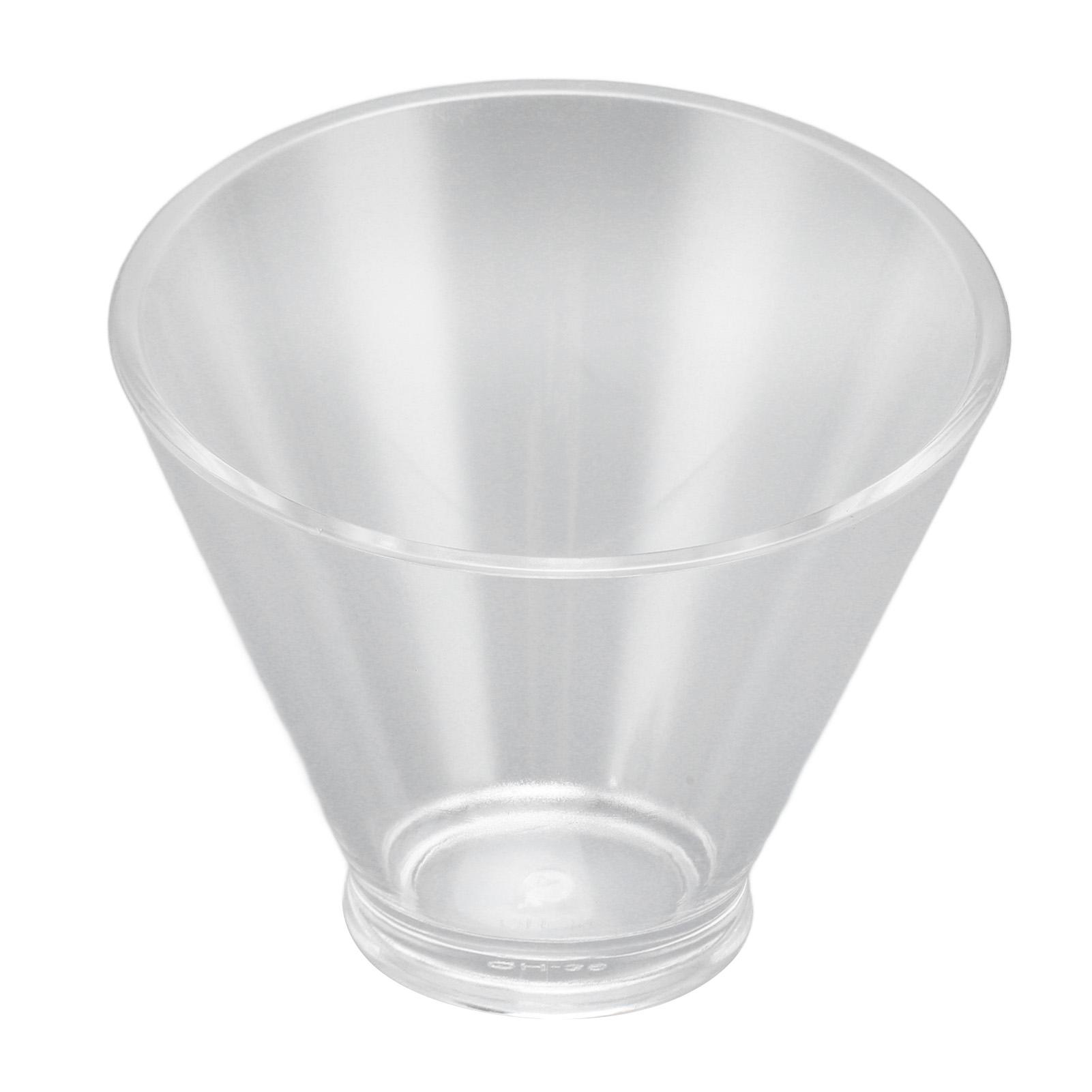 

Acrylic Salad Bowl Slanted Salad Mixing Bowls Skid Resistant Bottom Serving Bowl for Pasta Fruit Sauces Small 350ML