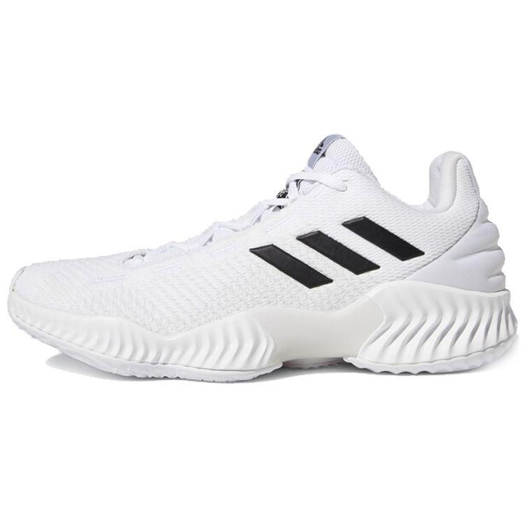 Adidas Pro Bounce 2018 Low Comfortable Versatile Low-Top Basketball Shoes Men Sneakers White Black FW5748