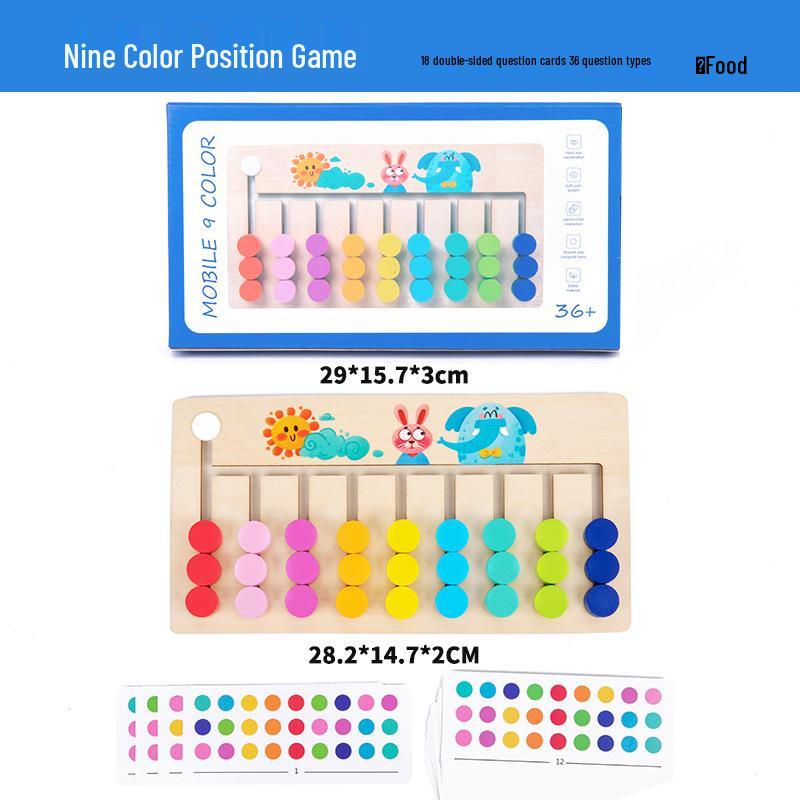 Color Logic Chess Game: Montessori Training Board for Kids Ages 3-5