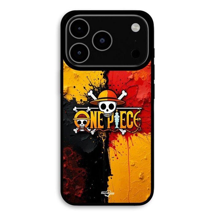 Hülle für iPhone 17 Pro Max One Piece Logo Malerei bunt Manga Maniacase schwarz