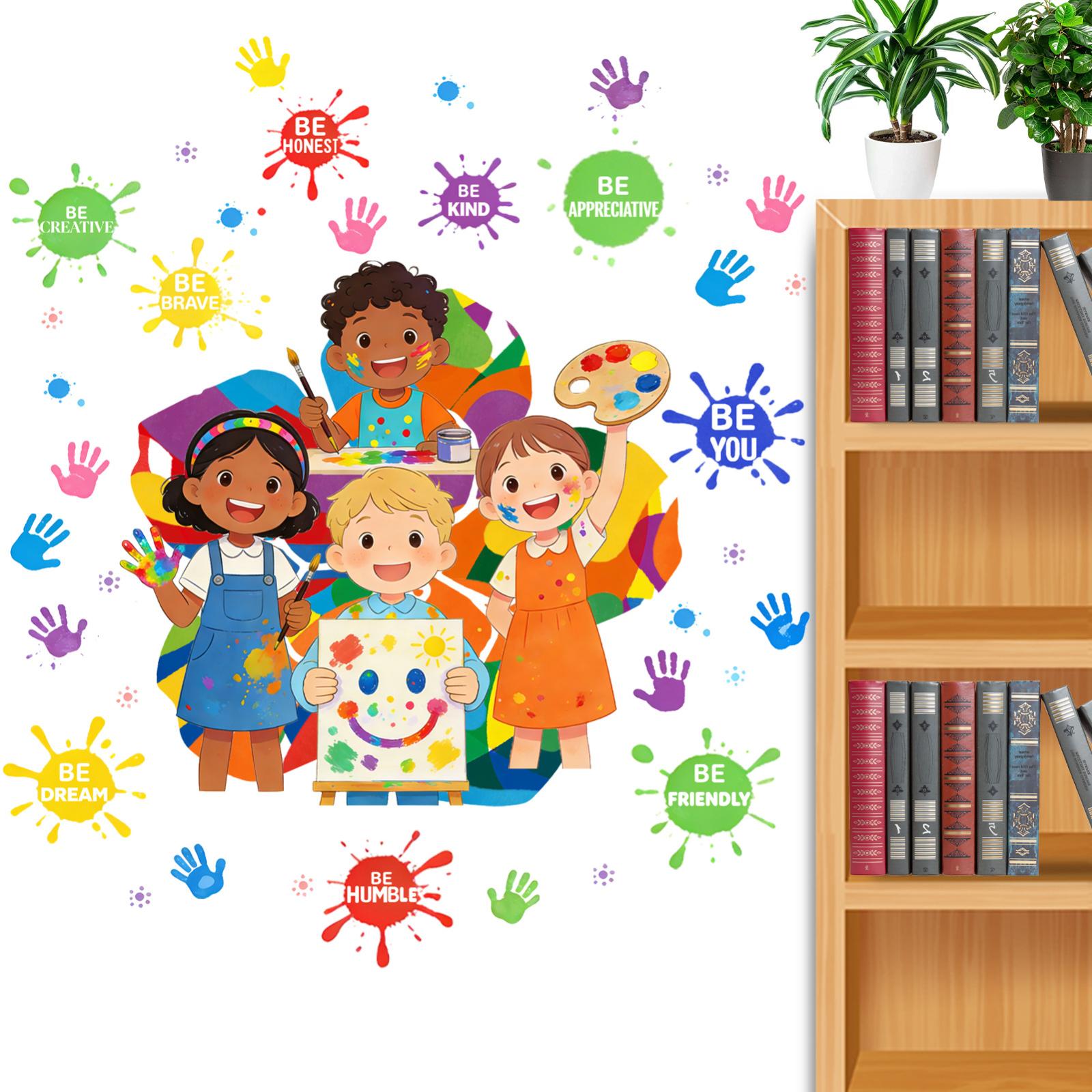 

Cartoon Easter Wall Stickers Kids Bedroom Living Room Home Decoration One Size