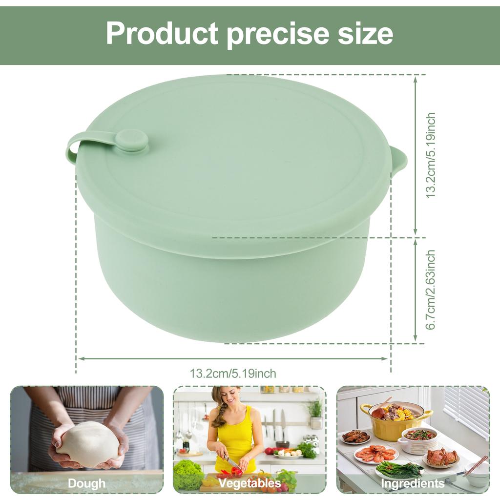 2 Stück Pizza Teig Gärbox Backwerkzeug Lebensmittelbox Hitzebeständige Silikon Teigboxen Gärbox für Kühlschrank Bäckerei Herstellung
