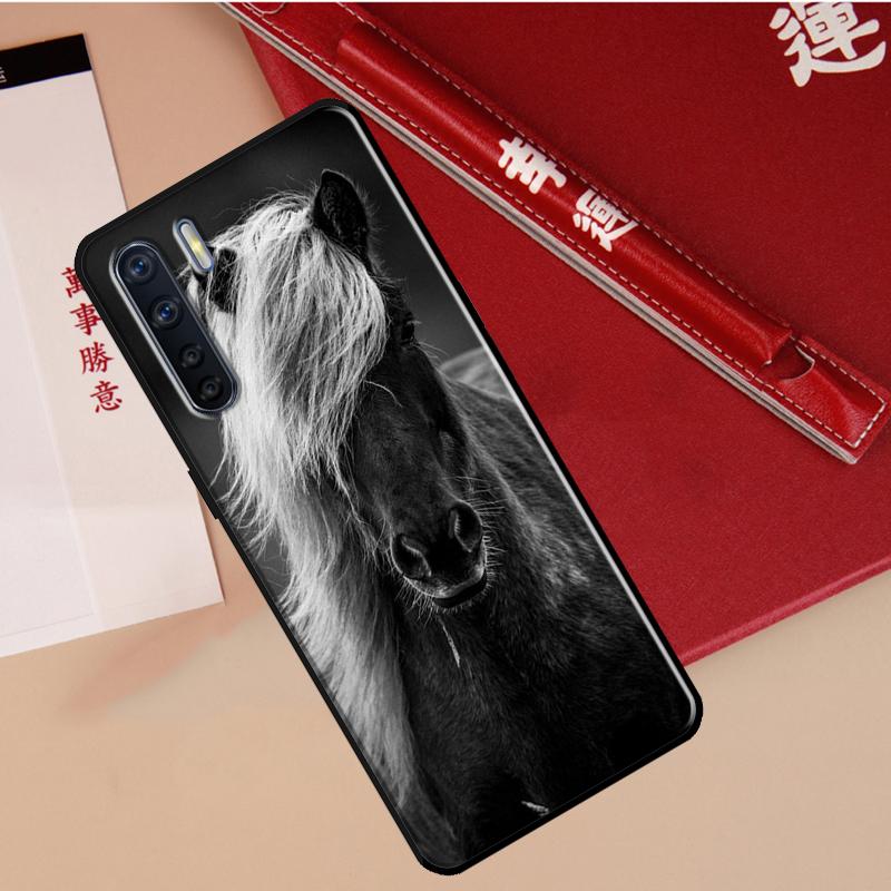 Domineering Cool Horse Case For Oppo A94 A18 A74 A57 A17 A77 A38 A58 A78 A98 A54 A80 A60 A40 A96 A76 A16 A15 A5 Pro