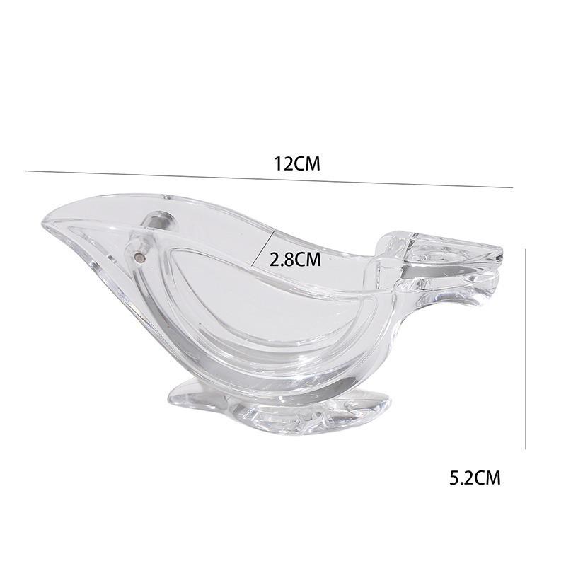 Manual Lemon Squeezer Bird Acrylic Lemon Slice Squeezer Portable Transparent Fruit Juicer Hand Juicer for Orange Lemon Lime Y202