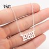 1980-2019 Birth Year Number Charm Pendant Stainless Steel Chain Necklace Jewelry