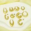 Vintage Gold Circle Screw Thread Hoop Earrings for Women, Minimalist Textured Ear Cuffs, Dainty Small Hoops, Trendy Jewelry Gift