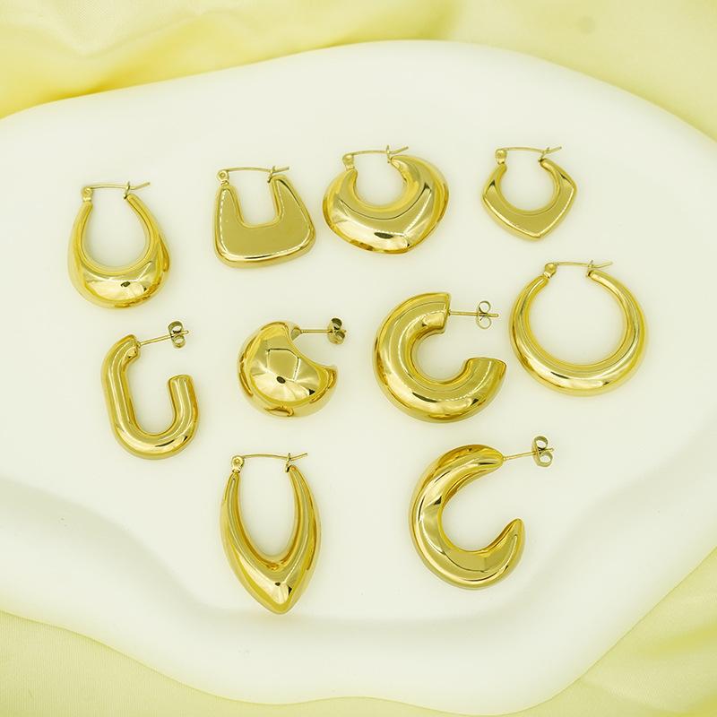 Vintage Gold Circle Screw Thread Hoop Earrings for Women, Minimalist Textured Ear Cuffs, Dainty Small Hoops, Trendy Jewelry Gift