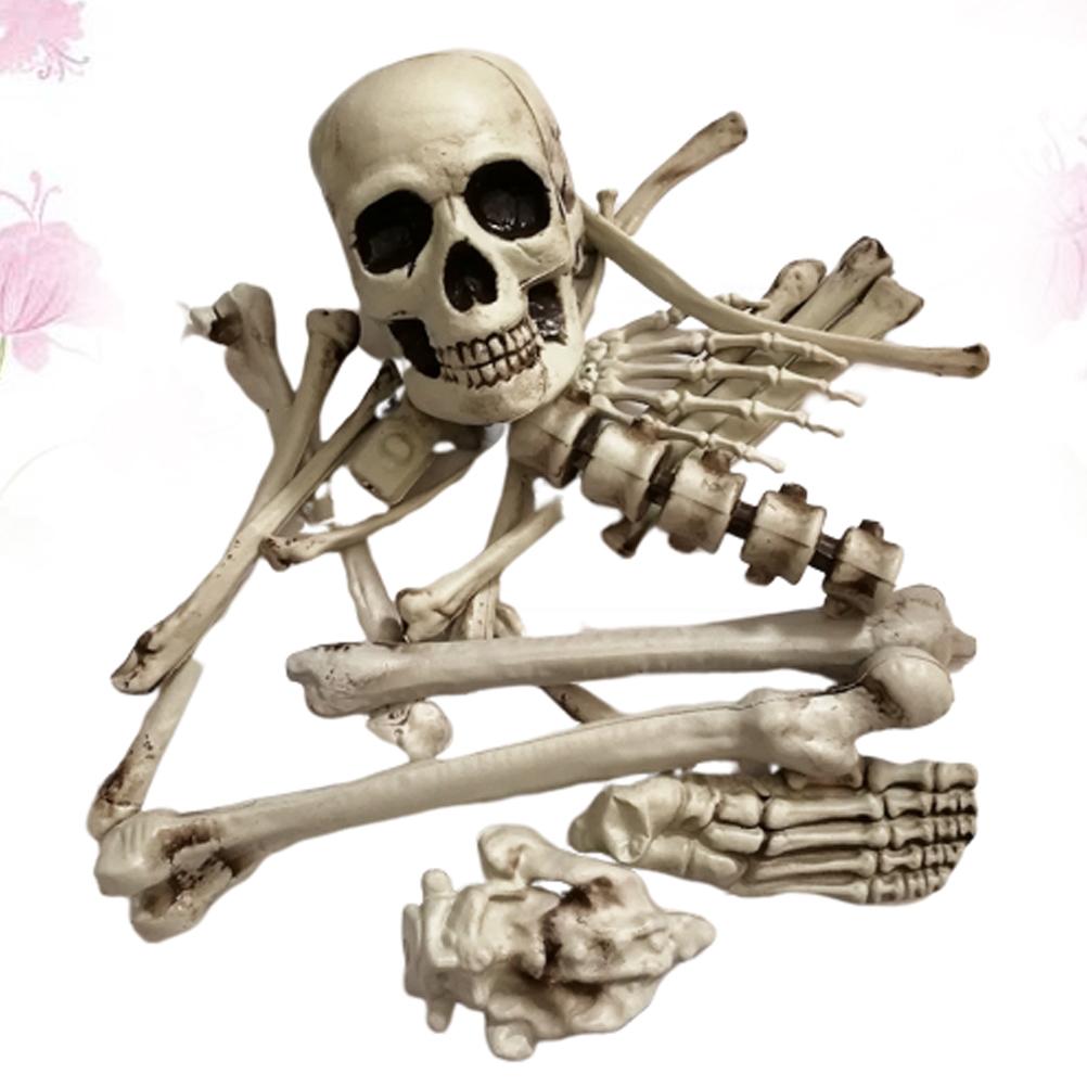 

19 шт. Имитация костей Пластиковый Ужасный Череп Реквизит для Вечеринки на Хэллоуин Украшение для Вечеринки Дом с Привидениями M
