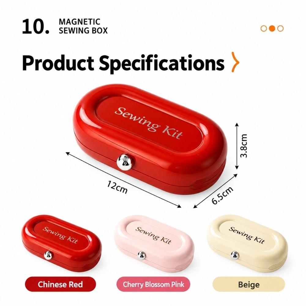 Portable Magnetic Needle and Thread Box DIY Hand Sewing Tool Kit for Dormitories
