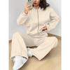 **Women 2 Piece Sweatshirt Set Zip Up Cardigan Long Pants Casual Fashion Spring Fall Outfit**