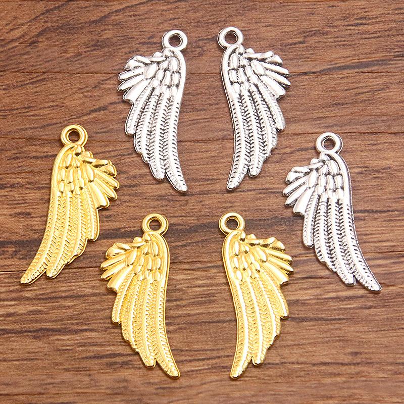 10Pcs 11*29mm DIY Accessories Wing Pendant