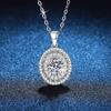 Womens 1ct D Color Moissanite Pendant Necklace Crown Jewelry Fashion OL Daily Wear