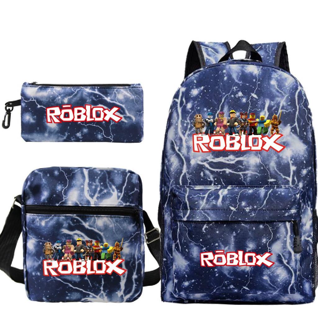 Primary And Secondary School Students Casual Schoolbag Three-Piece Cartoon Game Merchandise Printed Children'S Fashion Backpack