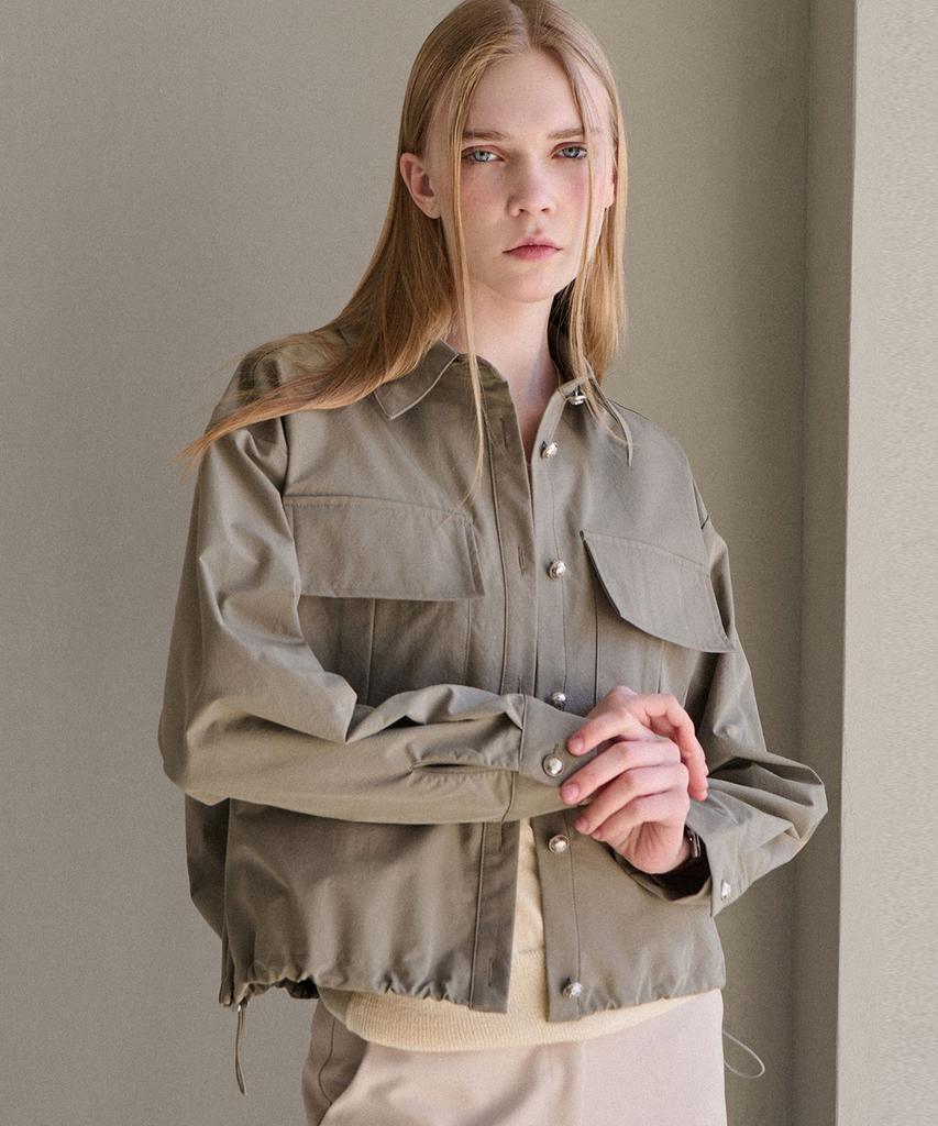 Lusida Roa Pocket Crop Jacket - Khaki