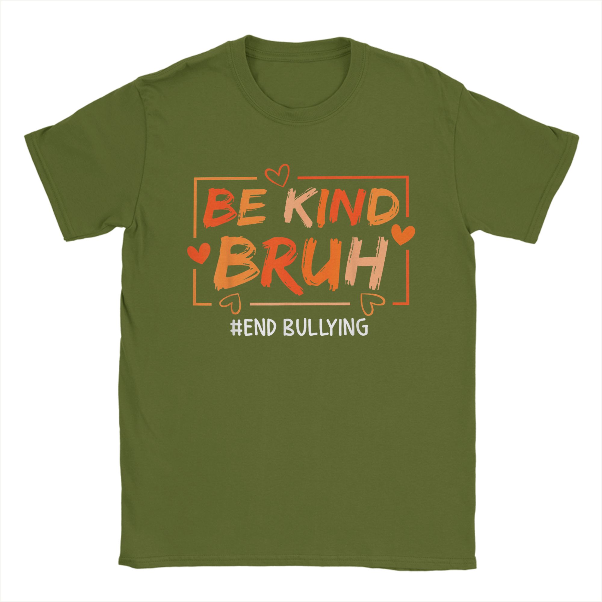 

Unique Unity Day Orange Anti Bullying Be Kind Bruh Kindness T-Shirts for Men Round Neck T Shirts Short Sleeve Tees Gift Clothes 4XL