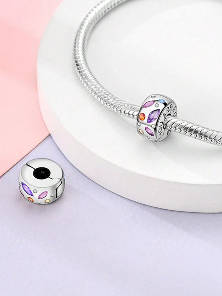 Charm Copper Colors Pink Flowers Bead For Original Bracelet Diy Beads Charms Jewellery Making Gift For Women Styfne