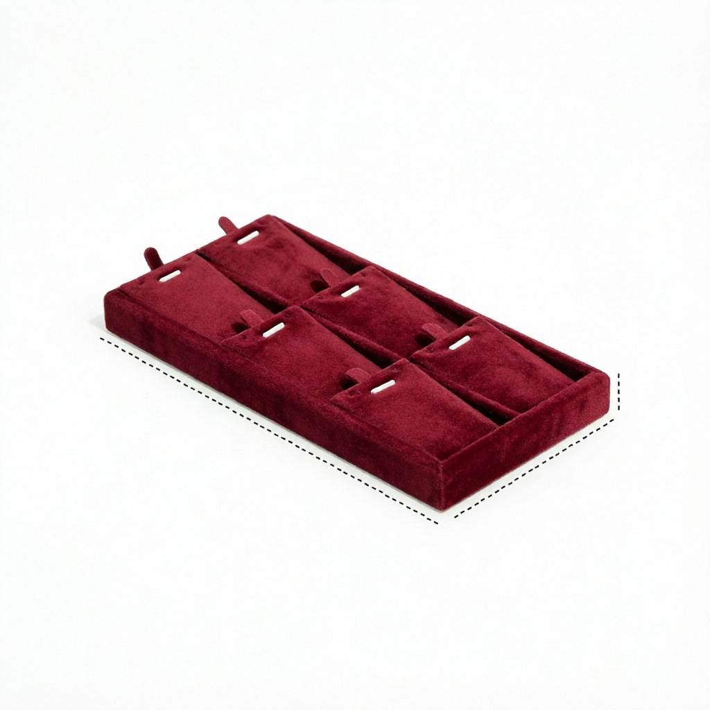 Velvet Bags Packaging Luxury Store Jewelry Stackable Display Necklace Ring Tray Custom Logo Jewelry Organizer Tray