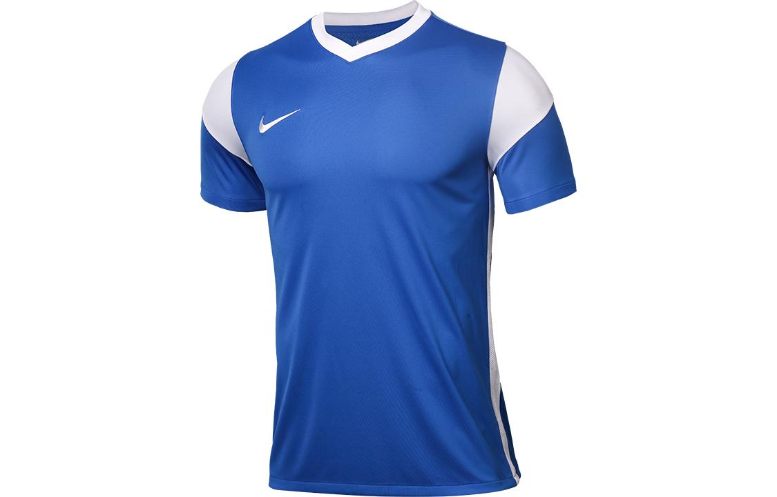 Nike T Shirts Men s Blue V Neck Moderate Straight Fit CW3826-463 S