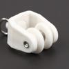 10Pcs Plastic Flexible Curtain Wheel Rollers Rail Hanging Hook Ring Slider