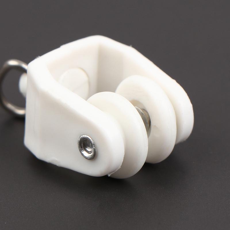 10Pcs Plastic Flexible Curtain Wheel Rollers Rail Hanging Hook Ring Slider
