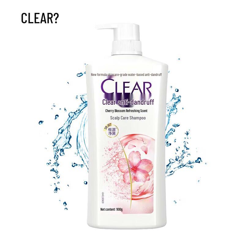 

Clear Anti-Dandruff & Moisturizing Shampoo - Cherry Blossom Scent 900g
