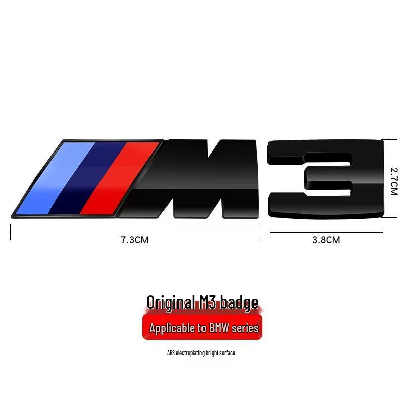 BMW M Series Rear Fender Logo Sticker for M1-M6, 3 & 5 Series, X6M