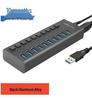 Akasis 10-Port High-Speed USB 3.0 Hub with Power Supply