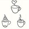 3pcs of Creative Coffee Wall Hangings, Coffee Shop Decorations, Home Crafts,Interior Wall Decorations,High Quality Carbon Steel