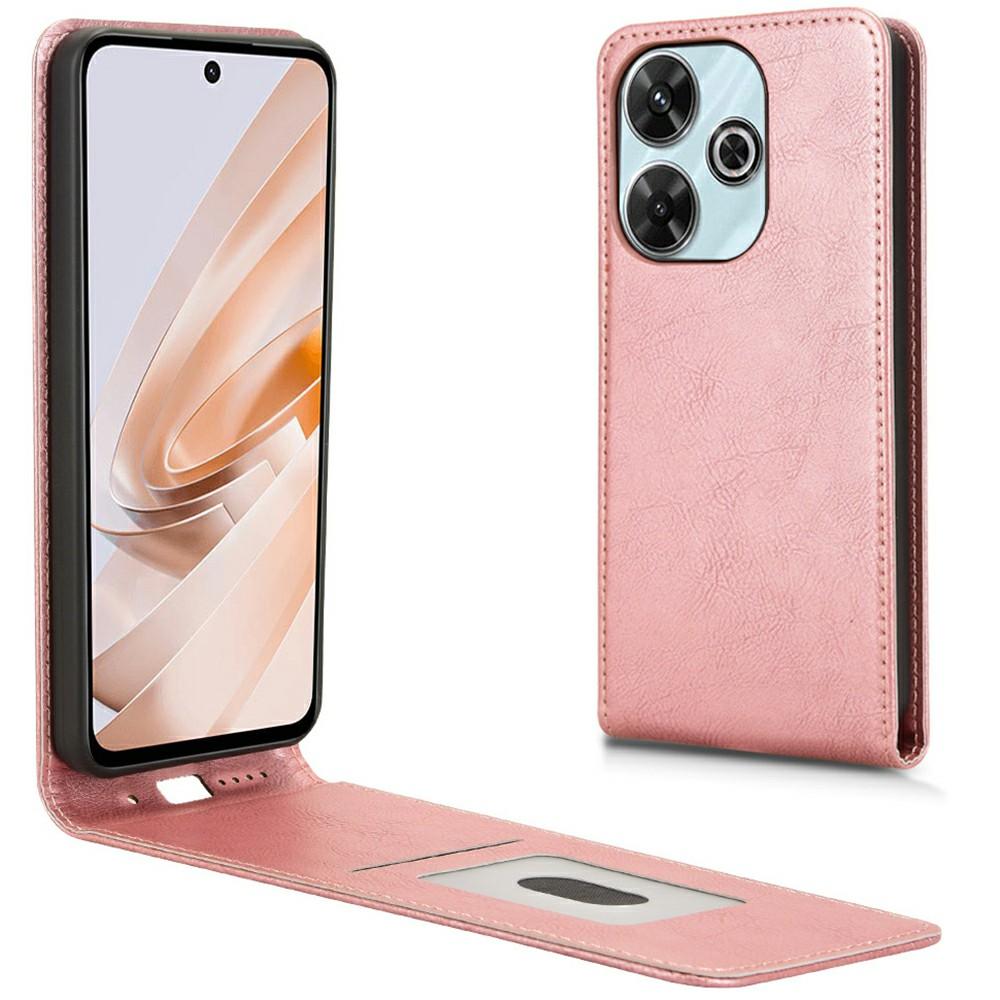 Phone Case For Xiaomi Redmi 13 4G/Note 13R 5G/Poco M6 4G Magnetic Vertical Flip Leather Cover with Card Slot