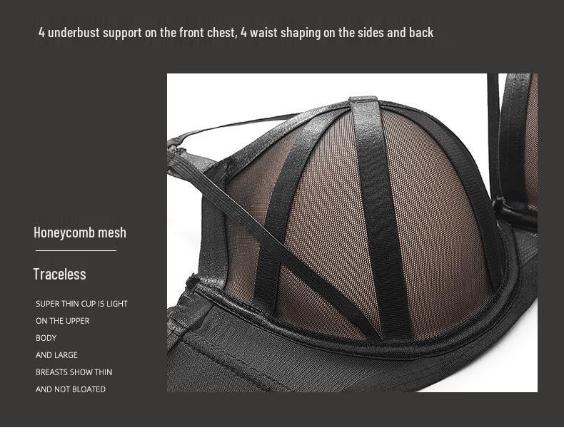 Adjustable Sexy Lingerie Set for Small Busts: Gathered, Anti-Sagging, Side Support, New Popular Style