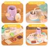 Tea Sets for Toddlers Wooden Play House Pretend Food Toy Sets for Kids Kitchen Accessories, Party Role Playing Toys Girls Gift