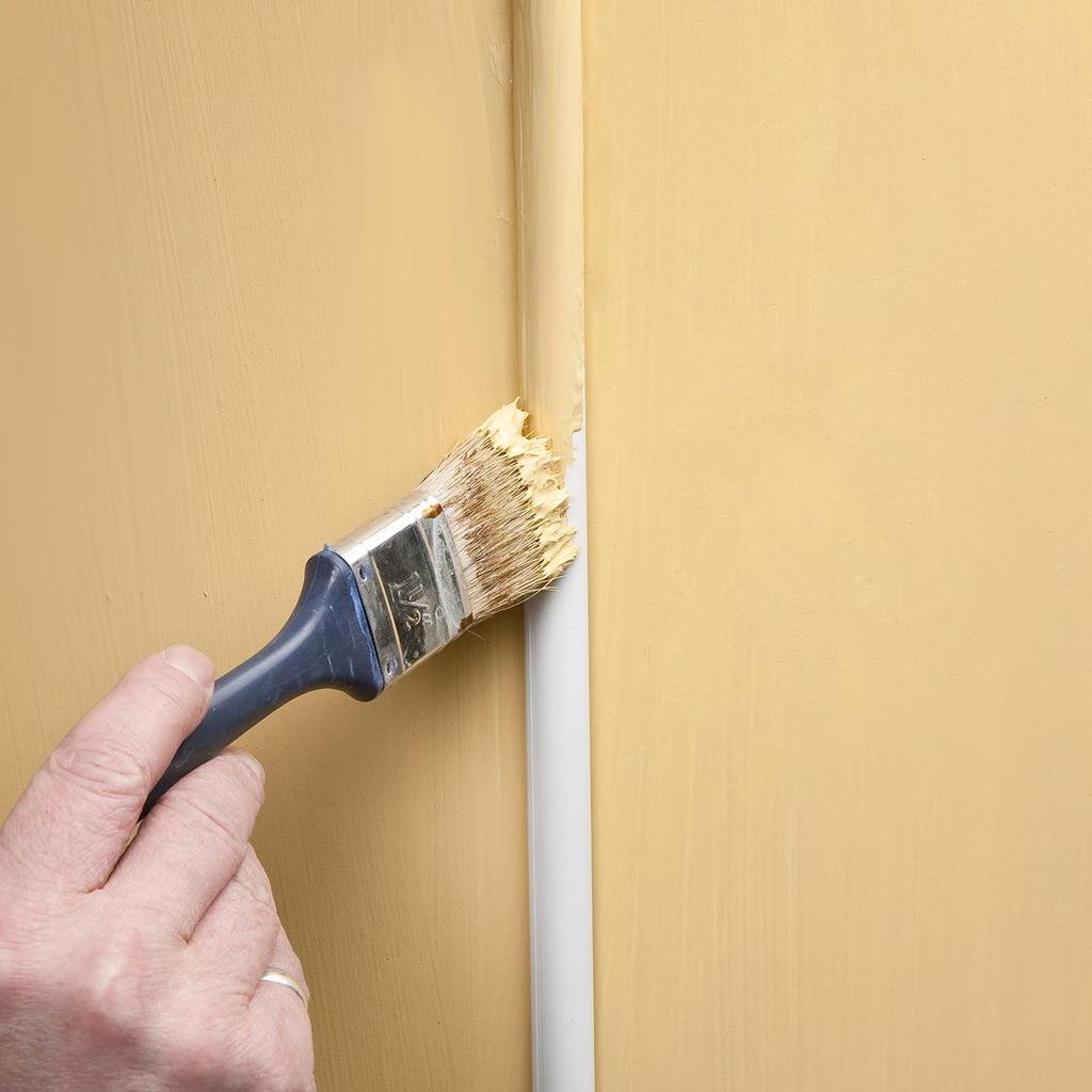 D-Line 4m Semicircular Adhesive Wire Cover, Paintable, 2.0cm (W) x 1.0cm (H) x 40cm (L), Pack of 10 (White), Includes 19 Joints