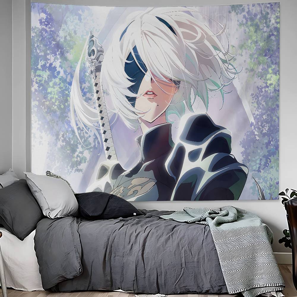 Game Nier Automata Printed Large Wall Tapestry Indian Buddha Wall Decoration Witchcraft Bohemian Hippie Wall Art Decor