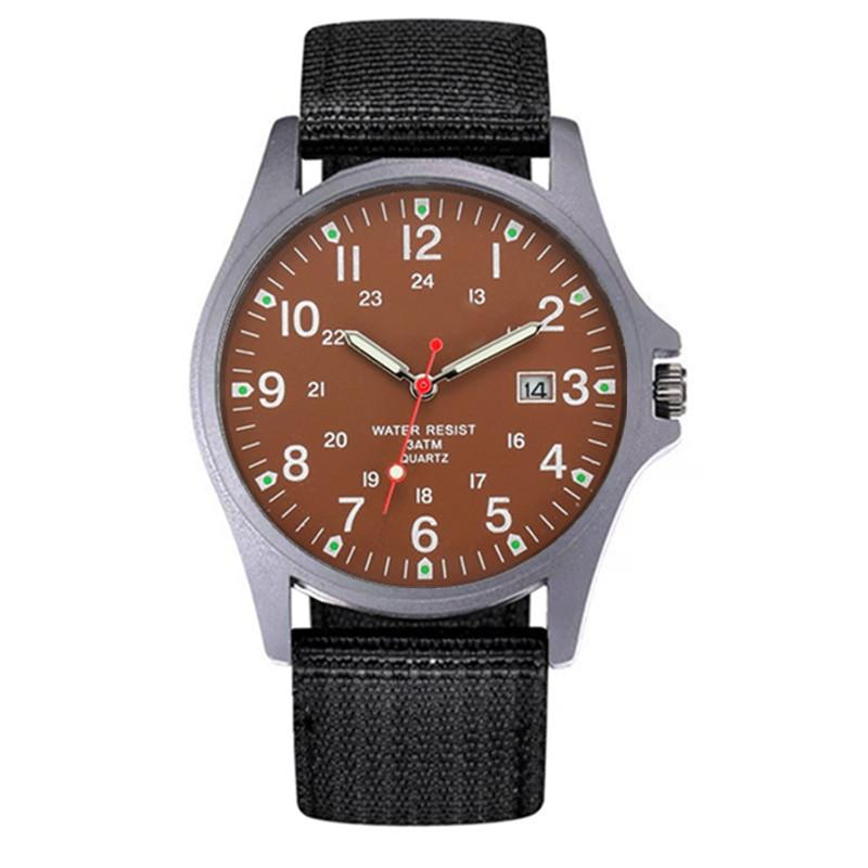 Men's Casual Nylon Band Quartz Sports Watch with Date Function