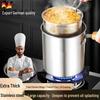 304 Stainless Steel Oil-Saving Mini Deep Fryer with Strainer Basket - Multifunctional Small Pot for Noodles and Fries.