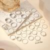 European and American Geometric Creative Ring Set of 30 Pieces, Personalized Irregular Design Women's Ring