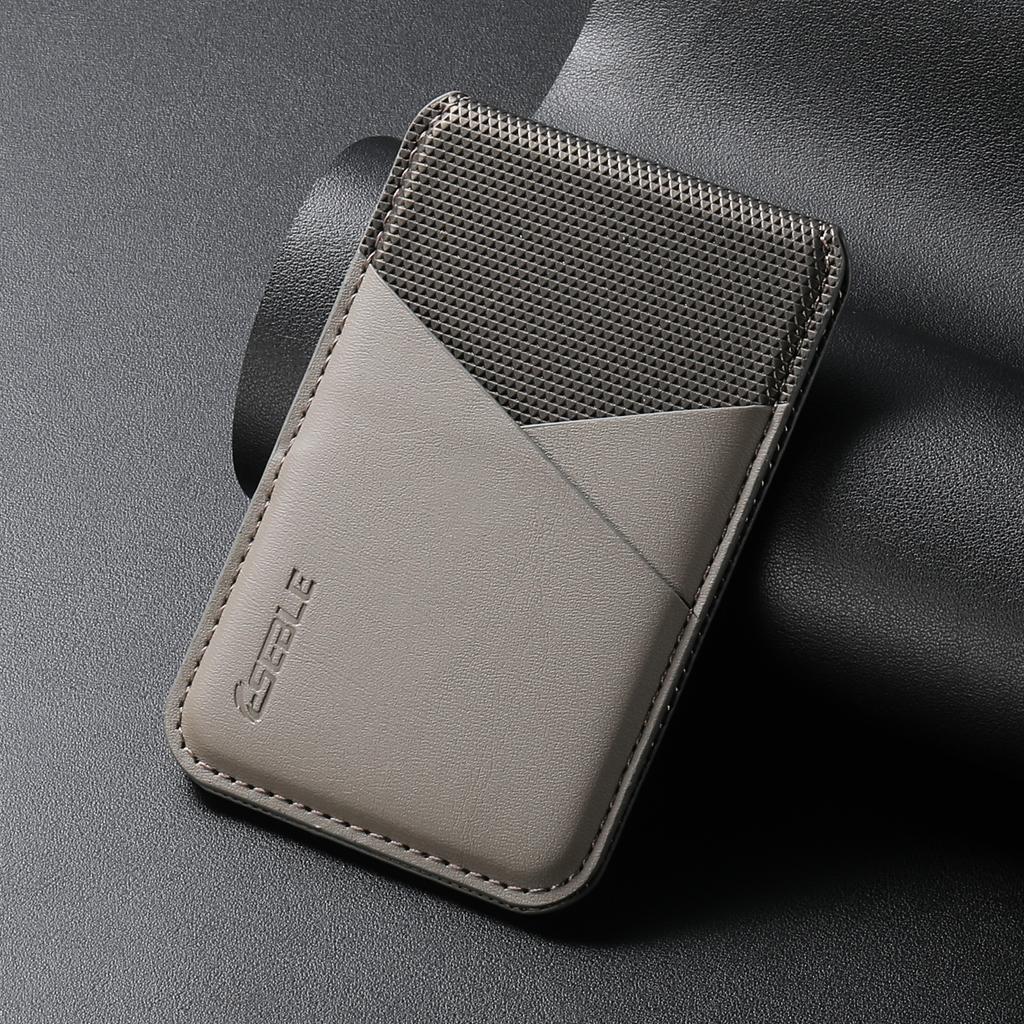 Luxe Zakelijk Lederen Portemonnee Kaarthouder Tas Voor iPhone & Samsung Galaxy MagSafe Accessoires Met Slank Geometrisch Ontwerp Cadeau