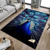 1PC Peacock Feathers Extra Large Non Slip Floor Carpet, Office, Family, Bedroom, Studio Large Area Rug Indoor Rugs, Vibrant Colors