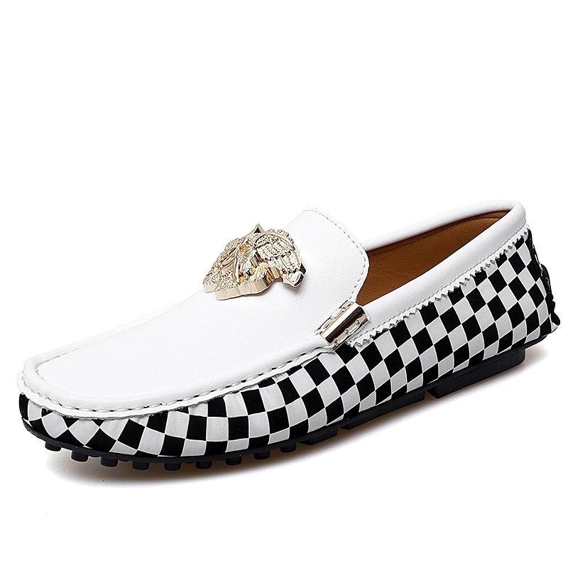 

Модные дизайнерские мужские туфли из натуральной кожи для мальчиков и подростков класса люкс 35~48, повседневные брендовые туфли для мужчин и женщин, мужские мокасины на плоской подошве для вождения, лоферы 12