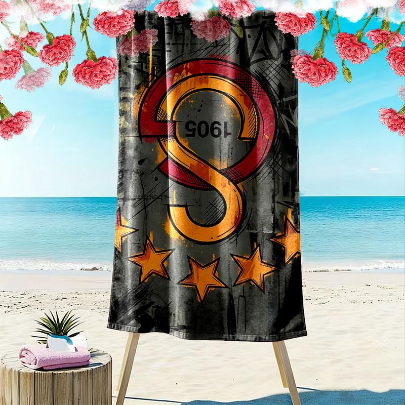 Galatasaray Print Beach Towel, Large Soft Quick Dry Towel for Beach Camping Swimming