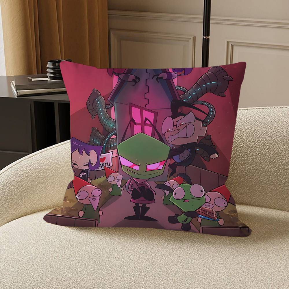 Cartoon I-Invader-Zim Personalized Pillow Cover Kids Bedroom Wild Party Decor Pillowcase Kid Birthday Shower Gift